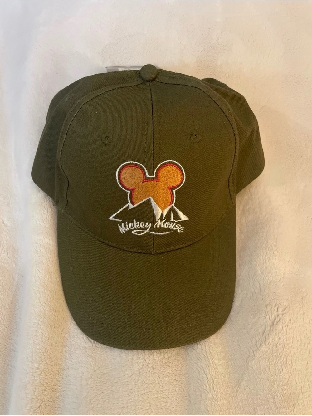 Disney Olive Green Mickey Mouse Baseball Cap NWT